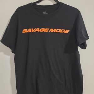 Black Tee with Orange Graphic
